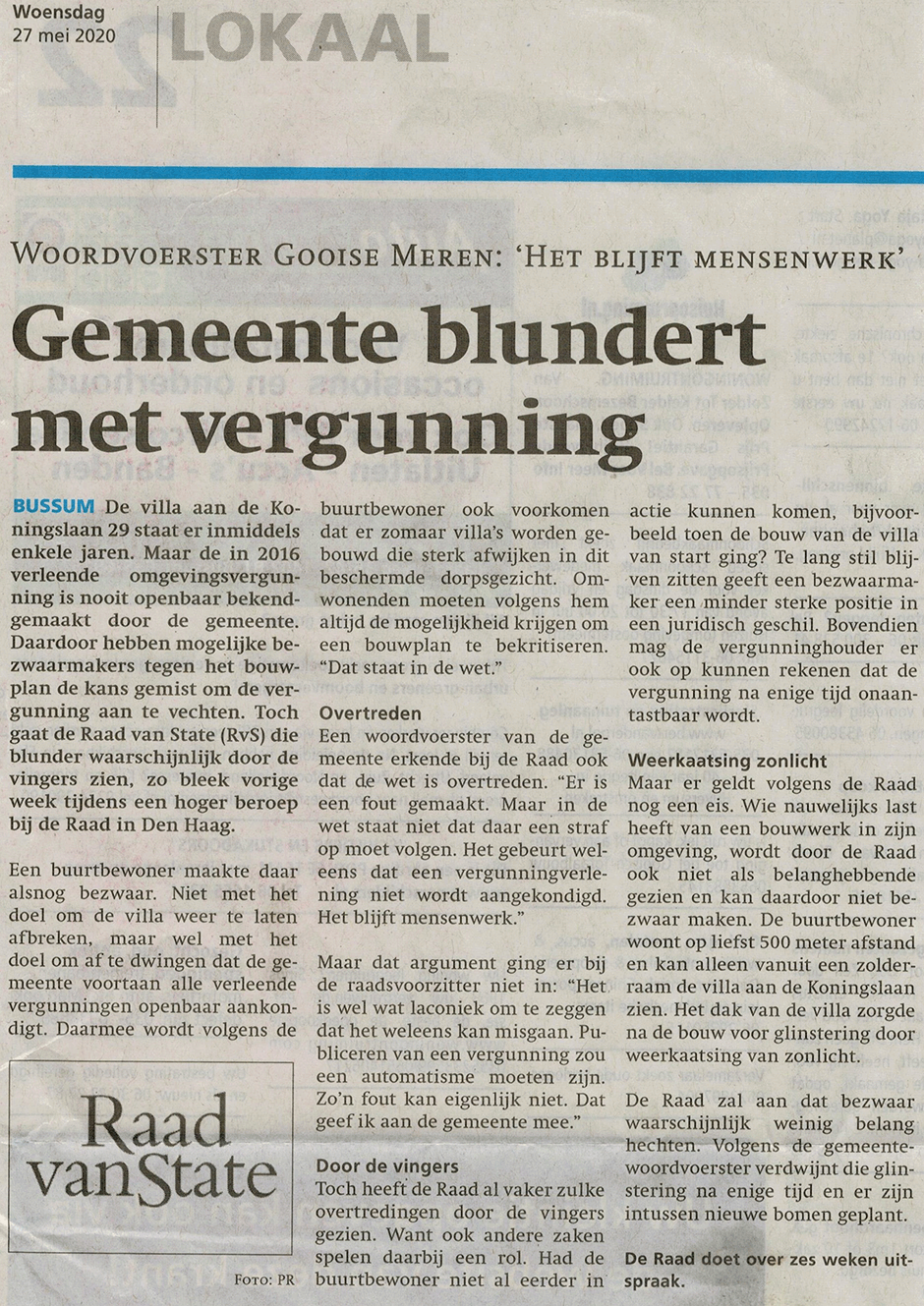 Gemeente blundert